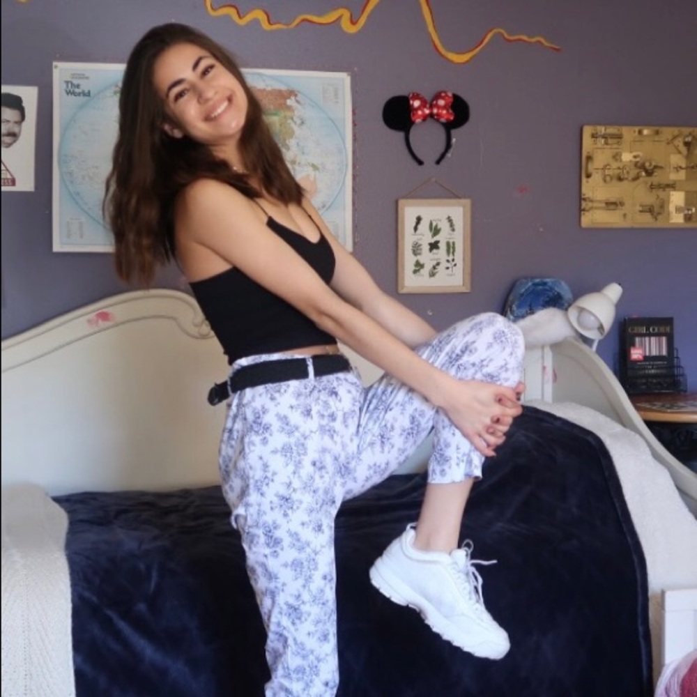 Flower Print Pants